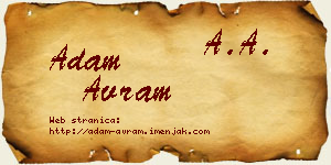 Adam Avram vizit kartica